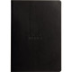 CARNET  A5 LIGNE 64P 90G IVOIRE  COUV SOUPLE NOIR RHODIARAMA  - PEFC