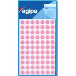 ETIQ. RONDE D 8MM ROSE PQT 462  AGIPA 111838