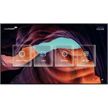 ÉCRAN 86 " NON TACTILE DISCOVER + PIEDS MOBILE LEGAMASTER 2 DIS-8610 POUR SALLE DE 16 A 20  PERSONNES POUR GRANDE SALLE OU SALLE