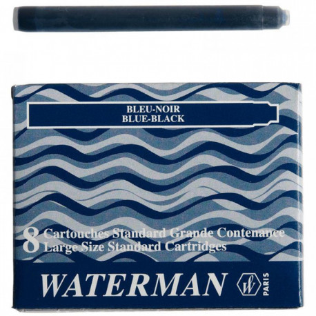 ÉTUI DE 8 CARTOUCHES STANDARD BLEUES ET NOIRES
