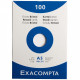 FICHE BRISTOL A5 UNI BLANC PQT100 210G  148x210  HAMELIN 100101449 PEFC FAB France
