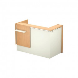 MODULE INDÉPENDANT FAB FR AVEC ANGLE RETOUR GAUCHE L160CM P80 CHÊNE CLAIR/BLANC