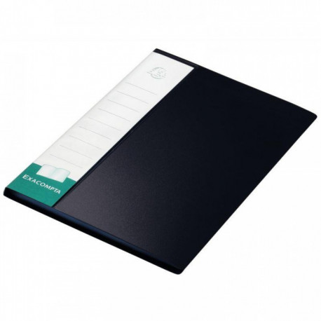 PROTÈGE-DOCUMENTS UP-LINE 80 VUES, COUVERTURE EN POLYPROPYLÈNE RIGIDE NOIR