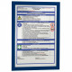 SACHET DE 2 CADRES D'AFFICHAGE A4 ADHÉSIF REPOSITIONNABLE AVEC CONTOUR MAGNÉTIQUE BLEU