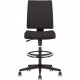 SIÈGE INTRATA TECH NOIR synch. doss.regl.tension blocage 5 posit.dossier-Assise régl.en hauteur de 64 à 83cm - repose pieds roul