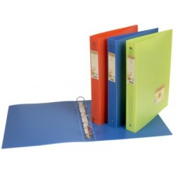 CLASSEUR 4 ANNEAUX A4+ ANN 3CM  PP 7/10 100 % RECYCLE ASSORTIES *FRANCE*FOREVER