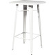 TABLE HAUTE URBAN BLANC USAGE INTER.EXTER.ACIER GALVANISE LAQUE MAT TRAITE UV LIVRE A ASSEMBLER 100% RECYCL.GAR 3 ANS