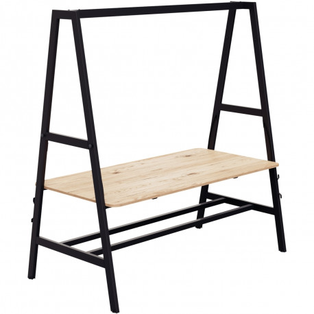 TABLE DÉPART L180XP90CM NOMAD PLATEAU CHÊNE BRUNSWICK/STRUCTURE NOIR FAB FR AJUST.HAUT.PLATEAU  2 POSIT.ASSIS DEBOUT GAR 5 ANS 