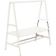 TABLE DÉPART L180XP90CM NOMAD PLATEAU BLANC/STRUCTURE BLANC FRAB FR AJUST.HAUT.PLATEAU 2 POSIT.ASSIS DEBOUT GAT 5 ANS
