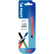 RECHARGE FRIXION BALL 4 COULEURS ROUGE PQT 2