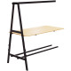 TABLE SUIVANTE L180XP90CM NOMAD PLATEAU CHÊNE CLAIR/STRUCTURE NOIR FR.AJUST.HAUT.PLATEAU 2 POSIT.ASSIS DEBOUT GAR 5 ANS