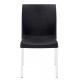 CHAISE POLYPRO CLARA NOIRE 4 PIEDS  ALUMINIUM EMPILABLE INTERIEUR EXTERIEUR 