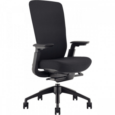 FAUTEUIL ERGONOMIQUE RAMSÈS NOIR SYNCHRONE PROF.ASS.REGL.SUPP.LOMB.DOSS.RESILLE ACC.REGL.135KG GAR 5 ANS 
