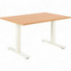 BUREAU ASSIS DEBOUT L140 CM BOOST PLATEAU CHÊNE/PIÈTEMENT BLANC
