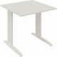 PLAN DROIT ONYX L..80 X P.80 X H73,5 CM PLATEAU BLANC /PIÈTEMENT BLANC