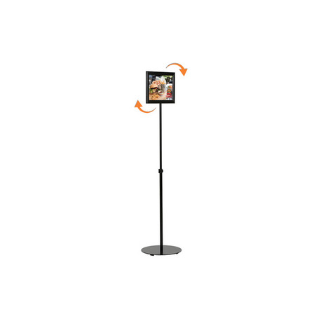 PORTE AFFICHE A3 SUR PIED DOUBLE FACE NOIR