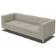 CANAPE  LOUNGE 3 PLACES L201 structure pin massif piét.bois tissu GIVRE GAR. 8 ANS
