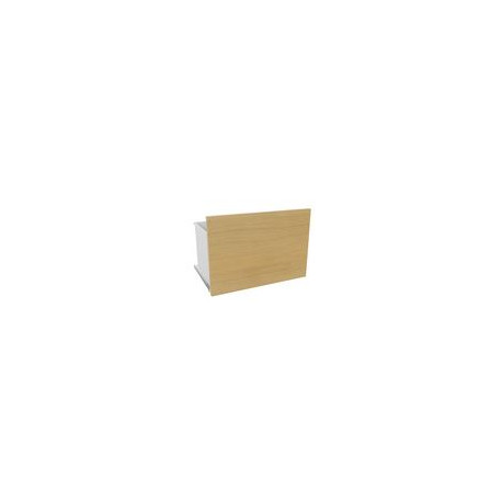 BLOC TIROIR DOSSIERS SUSPENDUS GRETA H. 35 x L. 60 x P. 40 cm façade mélamine chêne clair habillage mélamine blanc neige