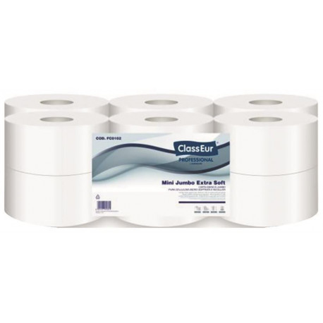 PAPIER HYGIÉNIQUE MINI JUMBO PQT12 2PLIS  ECO