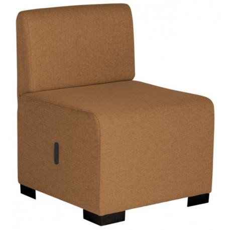 CANAPE HIZIA 1 PLACE TERRE DE SIENNE POLYESTER (POSS.EN SIMILICUIR S/DDE) ASSEMBLAGE FACILE STRUCT.PIN PIEDS PATINS ANTIDERAPANT