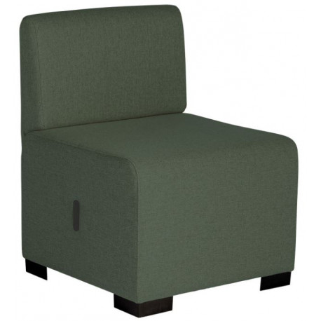 CANAPE HIZIA 1P VERT FORET TISSU POLYESTER (POSS.EN SIMILICUIR S/DDE) ASS.FACILE STRUCT.PIN PIEDS PATINS ANTIDERAP.GAR 2 ANS