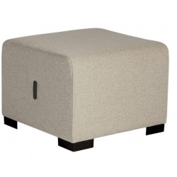 POUF HIZIA 1P BEIGE SAHARA TISSU POLYESTER (POSS.EN SIMILICUIR S/DDE) ASS.FACILE STRUCT.PIN PIEDS PATINS ANTIDERAP.GAR 2 ANS