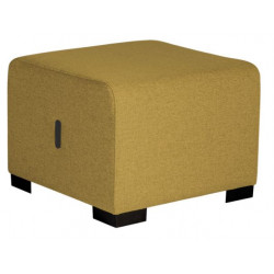 POUR HIZIA 1P JAUNE SAFRAN TISSU POLYESTER (POSS.EN SIMILICUIR S/DDE) ASS.FACILE STRUCT.PIN PIEDS PATINS ANTIDERAP.GAR 2 ANS