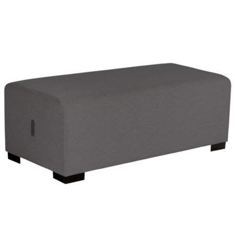 POUF HIZIA 2P DRIS ANTHRACITE  TISSU POLYESTER (POSS.EN SIMILICUIR S/DDE) ASS.FACILE STRUCT.PIN PIEDS PATINS ANTIDERAP.GAR 2 ANS