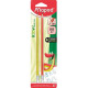 CRAYONS GRAPHITES HB BOUT GOMME *LOT DE 2* Texture antidérapante KIDY LEARN