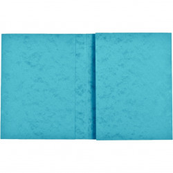LOT DE 10 PROTÈGES CAHIERS 2 RABATS 24X32CM CARTE LUSTRÉE COLORIS BLEU