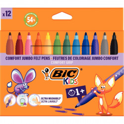 ETUI DE 12 FEUTRES CONFORT JUMBO ASSORTIS