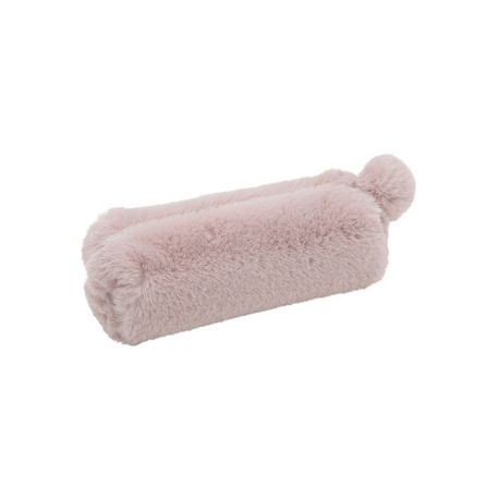 TROUSSE A FOURRURE AVEC POMPON ROSE