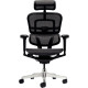 FAUTEUIL ERGOHUMAN ULTRA SYNCHRONE NOIR ASS.REGL.SUPP.LOMB.DOSS.REGL.HAUT.RESILLE ULTRARESPIRANTE ACC 5D TETIERE REGL.150KG
