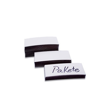 ETIQUETTES AIMANTEES 20X100X0.6MM BLANC LOT X100