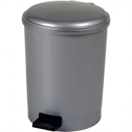 *SU4*POUBELLE À PÉDALE EN PLASTIQUE GRIS 20L