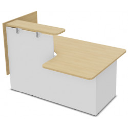 MODULE INDÉPENDANT FAB FR RETOUR GAUCHE L152CM CHÊNE CLAIRBLANC
