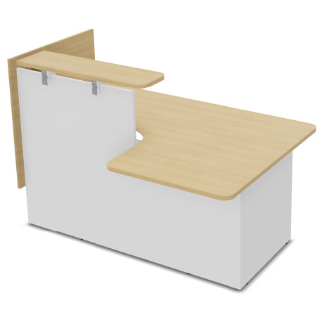 MODULE INDÉPENDANT FAB FR RETOUR GAUCHE L152CM CHÊNE CLAIRBLANC