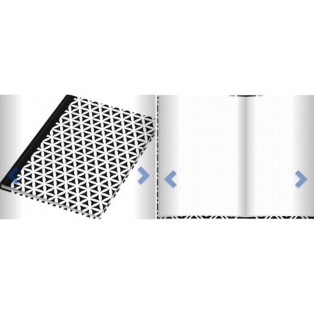 LOT X5 CAHIER A5 70G 192P LINEATURE POINTILLE COUV RIGIDE 70