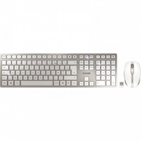 PACK CLAVIER ET SOURIS SANS FIL RECHARGEABLES  CHERRY DW9000 COULEUR GRIS