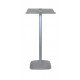 PUPITRE DE CONFERENCE PLEXI PORTE CATALOGUE ALU/CRISTAL GRIS