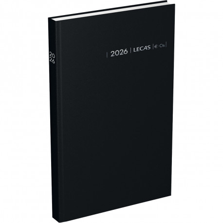 AGENDA CARRE 1 JOUR EURO CENTIMES NOIR 14x22cm 12 mois de Janvier à Décembre. 1 jour par page