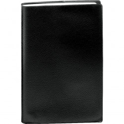 AGENDA DE POCHE PLAIN PLASTIQUE NOIR 10x15cm 12 mois Janvier à Décembre 1 mois sur 2 pages Index