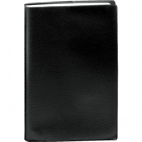AGENDA DE POCHE PLAIN PLASTIQUE NOIR 10x15cm 12 mois Janvier à Décembre 1 mois sur 2 pages Index