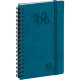 AGENDA SEMAINIER EUROTIME 16W SWAN BLEU CANARD 9x16cm 12 mois Janvier à Décembre. La semaine sur 2 pages