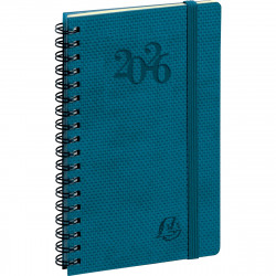 AGENDA SEMAINIER EUROTIME 16W SWAN BLEU CANARD 9x16cm 12 mois Janvier à Décembre. La semaine sur 2 pages