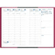 AGENDA SEMAINIER AFFAIRES CLUB 10X15CM FRAMBOISE 13 mois Décembre à Décembre