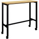 TABLE L120 CM X P40 CM X H104,5 CM PERFORM MOBILE PLATEAU CHÊNE CLAIR PIÉTEMENT NOIR