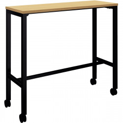 TABLE L120 CM X P40 CM X H104,5 CM PERFORM MOBILE PLATEAU CHÊNE CLAIR PIÉTEMENT NOIR