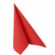 SERVIETTES DE TABLE PAQT50 X 18  ROUGE 400X400MM  COLLECTION PLIAGE 1/4 -