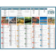 CALENDRIER PLANÈTE MÉDUIM 7 MOIS SUR CHAQUE FACE 32X42CM